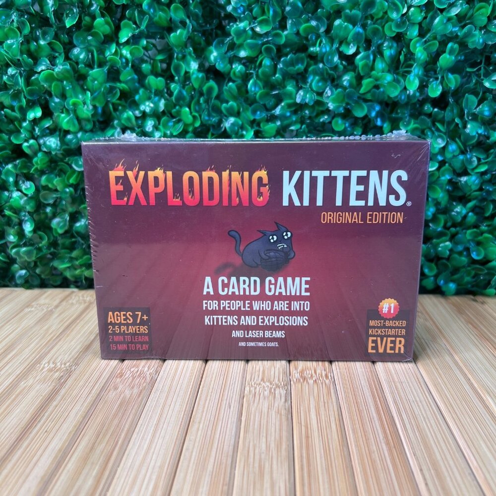 NIB Exploding Kittens Card Game Original Edition Family Friendly Strategy Game
